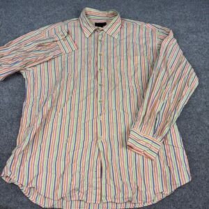 Scott Barber Button Down Shirt Mens XXL Multicolor Stripe Long Sleeve Casual Top